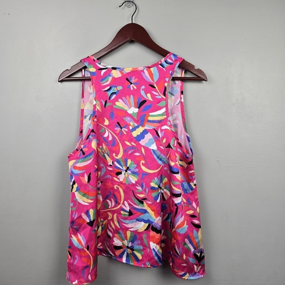 JUDITH MARCH Colorful Sleep Top All Over Bird and Floral Print Pink Womens Sz‎ L - Picture 3 of 8